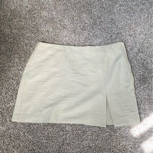 H&M beige linen mini Skirt